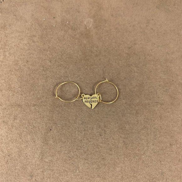 SOLD OUT 14K Always Friends to share with Hoop Earrings - Picture 3 of 6